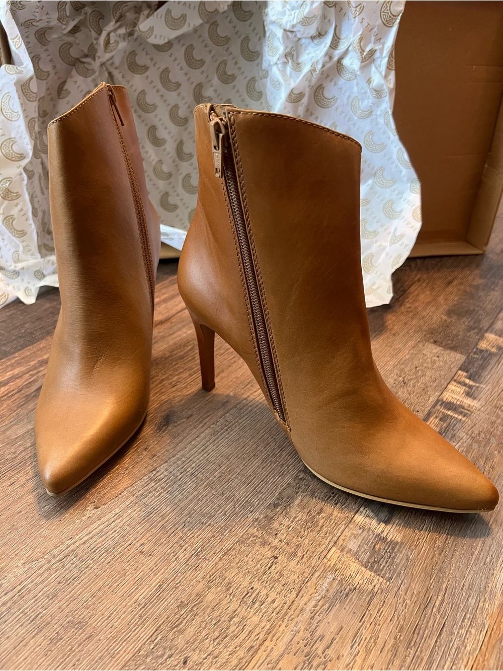 Stivali Radiance Tan Stiletto Ankle Boots